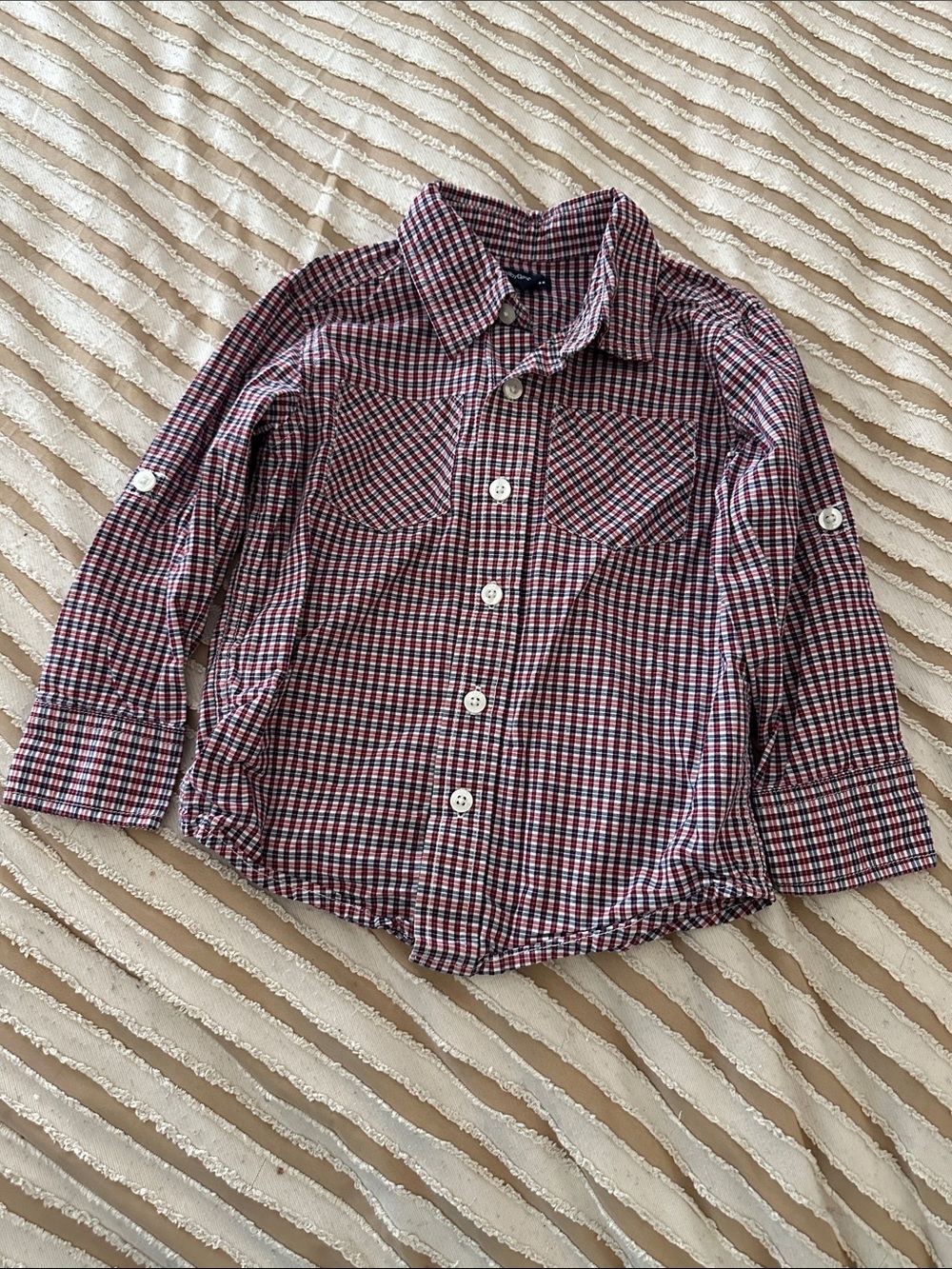 GAP Red & Blue Plaid Button-Down Shirt